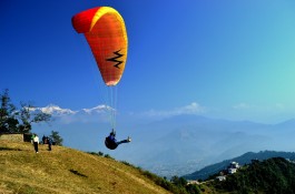Paragliding at Sarangkot  - Dhampus Sarangkot Trek